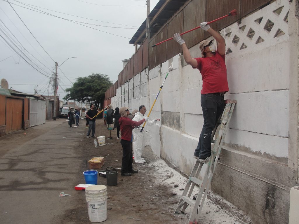 Operativo de limpieza y pintura mejoró fachada de sede CORFAL de Azola 1635